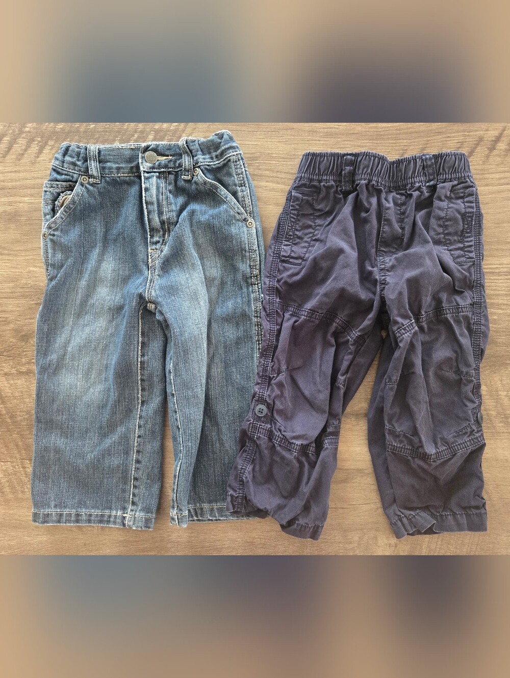 Lot Of 2 Children's Place Boy's Jeans & Roll Up Pants Sz 24 Months